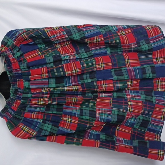 Vintage Claus Sport Red Plaid Colorful Skirt Women's Size medium, button down - Picture 2 of 6